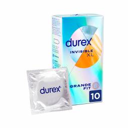 DUREX INVISIBLE XL GRANDE FIT PRESERVATIVOS 10UD