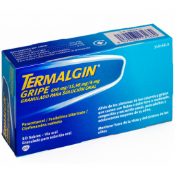 TERMALGIN GRIPE 650 mg/15,58 mg/4 mg 10 SOBRES GRANULADO...