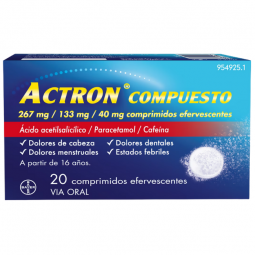 ACTRON COMPUESTO 267 mg/133 mg/40 mg 20 COMPRIMIDOS...