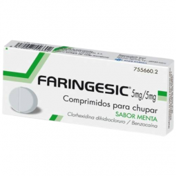 FARINGESIC 5 mg/5 mg 20 COMPRIMIDOS PARA CHUPAR MENTA