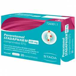 PARACETAMOL STADAPHARM EFG 650 mg 20 COMPRIMIDOS
