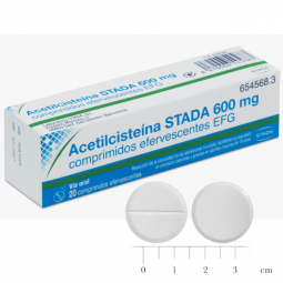 ACETILCISTEINA STADA EFG 600 mg 20 COMPRIMIDOS EFERVESCENTES