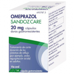 OMEPRAZOL SANDOZ CARE EFG 20 mg 14 CAPSULAS...